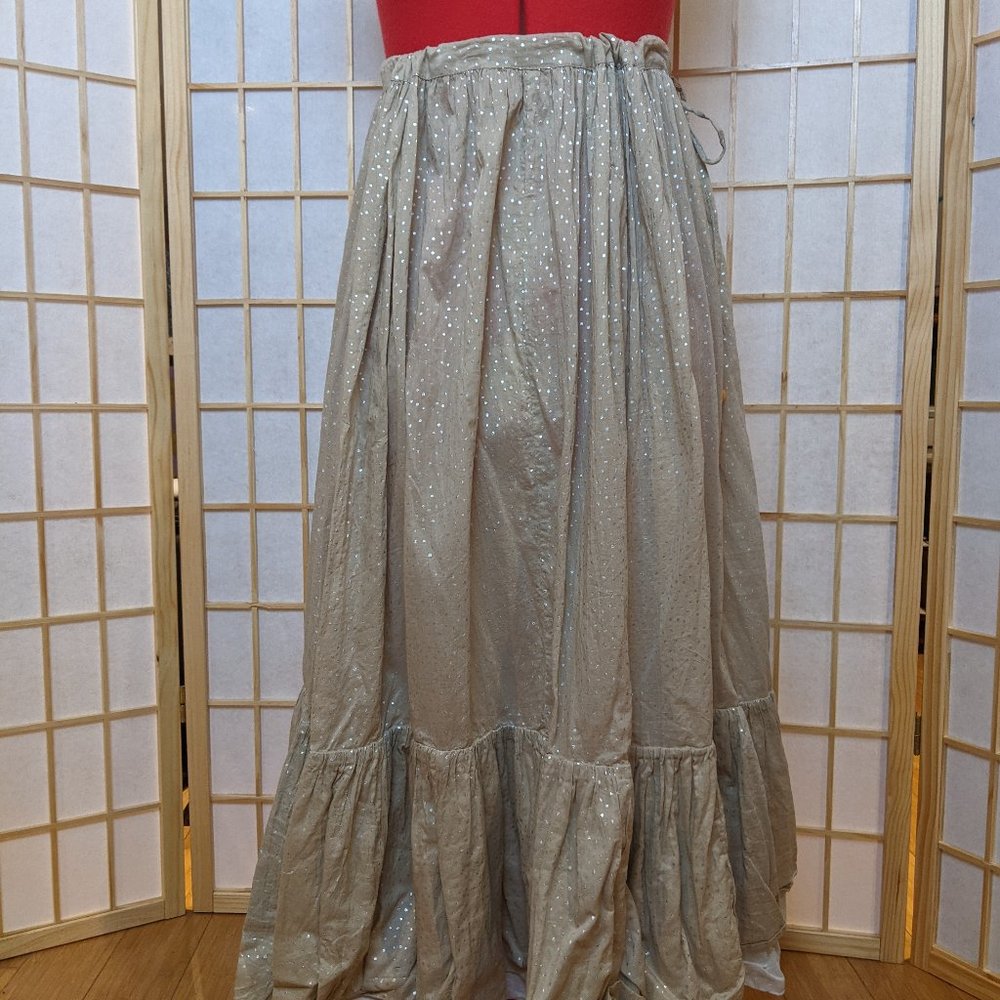 Shades of White- Beige Polka Dot Skirt